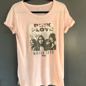 Pink Floyd World Tour 1973 Graphic T-Shirt Women's Awake Band Tee